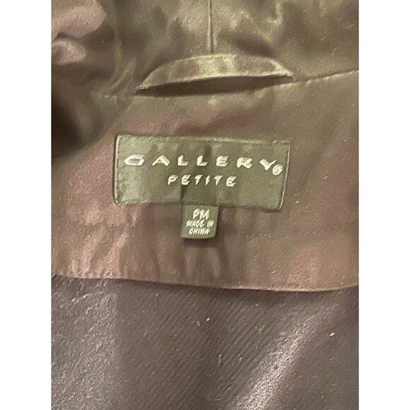 Gallery Petite Brown Coat REMOVEABLE LINING WOMEN'SSZ  PM Polyester/Acrylic Blen - Picture 2 of 14